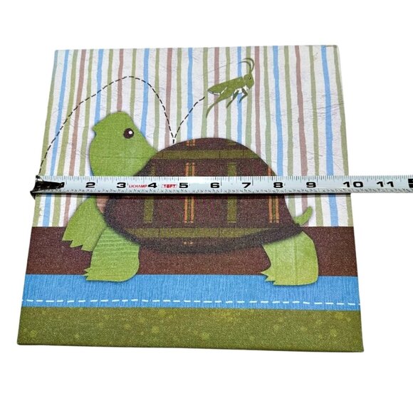 Oopsy Daisy Too Backyard Friends Canvas Wall Art Set of 2 Frog Turtle 10 x 10 In - Picture 7 of 8